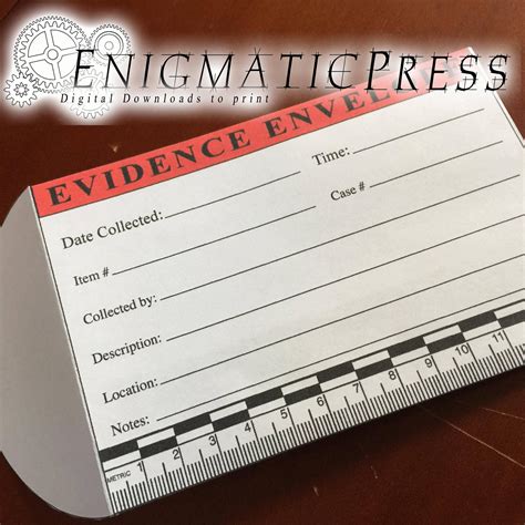 Evidence Markers Printable